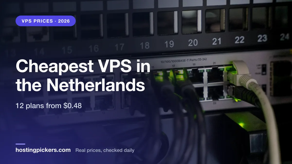 Cheapest VPS in the Netherlands (2026): 12 plans from $0.48