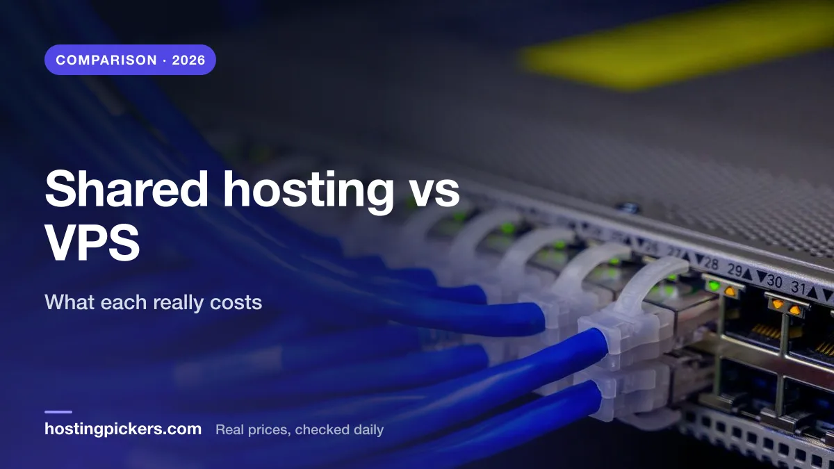 Shared hosting vs VPS: what each really costs in 2026